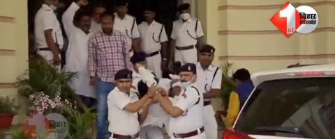 CPIML MLAs were marshalled out of the Bihar Assembly 